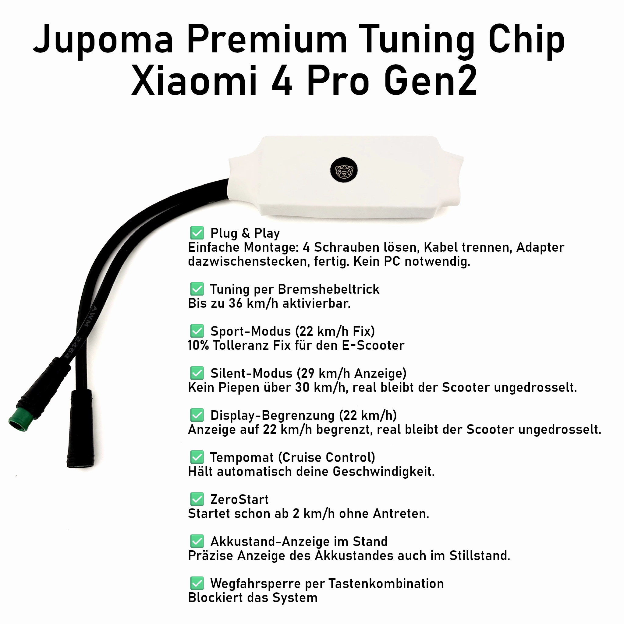 Jupoma Premium Tuning Adapter für Xiaomi 4 Pro Gen2