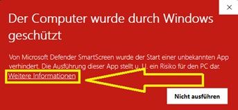 Windows Warnung 1